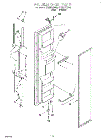 08 - Freezer Door parts for Whirlpool Refrigerator ED22TQXEN00 from AppliancePartsPros.com