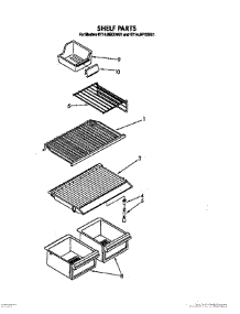 05 - Shelf parts for Whirlpool Refrigerator ET14JMYXW01 from AppliancePartsPros.com