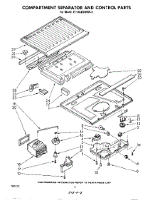 05 - Compartment Separator And Control parts for Whirlpool Refrigerator ET14AKXMWR0 from AppliancePartsPros.com