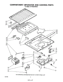 05 - Compartment Separator And Control parts for Whirlpool Refrigerator ET14EKXPWR0 from AppliancePartsPros.com