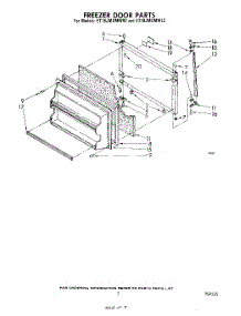 06 - Freezer Door parts for Whirlpool Refrigerator ET18JMXMWR2 from AppliancePartsPros.com