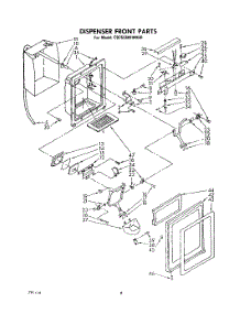05 - Dispenser Front parts for Whirlpool Refrigerator ED25SMXRWR0 from AppliancePartsPros.com