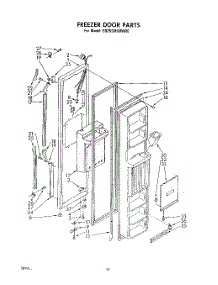 07 - Freezer Door parts for Whirlpool Refrigerator ED25SMXRWR0 from AppliancePartsPros.com