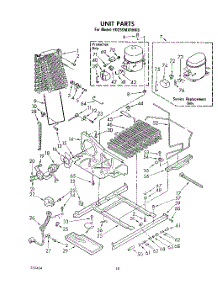 10 - Unit parts for Whirlpool Refrigerator ED25SMXRWR0 from AppliancePartsPros.com