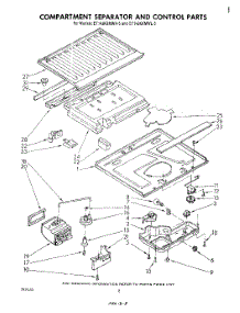 05 - Compartment Separator And Control parts for Whirlpool Refrigerator ET14JKXMWR5 from AppliancePartsPros.com