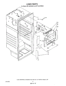 03 - Liner parts for Whirlpool Refrigerator ET14JKXWW01 from AppliancePartsPros.com