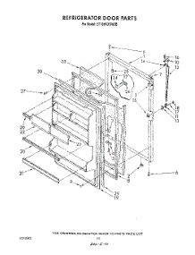 08 - Refrigerator Door, Lit / Optional parts for Whirlpool Refrigerator ET18HKXSW0B from AppliancePartsPros.com