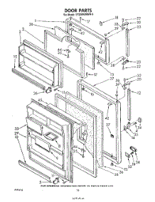 06 - Door , Lit / Optional parts for Whirlpool Refrigerator ET20VKXRWR0 from AppliancePartsPros.com