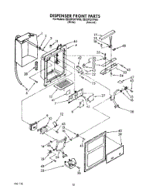 08 - Dispenser Front parts for Whirlpool Refrigerator ED22PQXYW00 from AppliancePartsPros.com