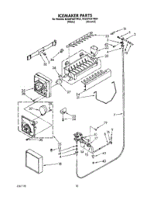 12 - Icemaker parts for Whirlpool Refrigerator ED22PQXYW00 from AppliancePartsPros.com