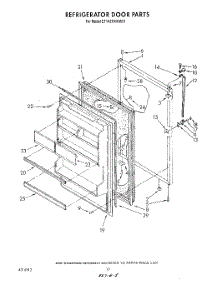 08 - Refrigerator Door , Lit / Optional parts for Whirlpool Refrigerator ET14ZKXWG01 from AppliancePartsPros.com