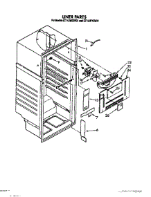03 - Liner parts for Whirlpool Refrigerator ET14JMXXW01 from AppliancePartsPros.com