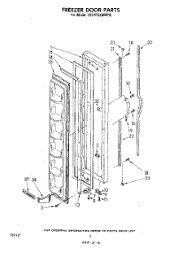 04 - Freezer Door parts for Whirlpool Refrigerator ED19TKXMWR0 from AppliancePartsPros.com