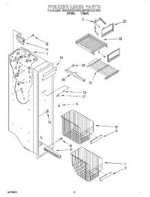 04 - Freezer Liner parts for Whirlpool Refrigerator 6ED25DQXDW00 from AppliancePartsPros.com