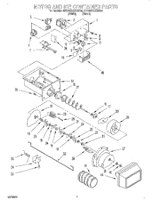 05 - Motor And Ice Container parts for Whirlpool Refrigerator 6ED25DQXDW00 from AppliancePartsPros.com