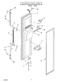 07 - Freezer Door parts for Whirlpool Refrigerator 3VED29DQDB00 from AppliancePartsPros.com