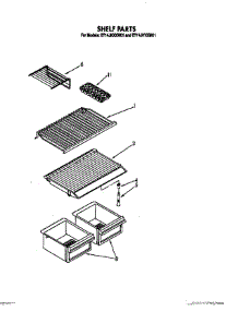 05 - Shelf parts for Whirlpool Refrigerator ET14JKYXW01 from AppliancePartsPros.com