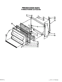 06 - Freezer Door parts for Whirlpool Refrigerator ET14JKYXW01 from AppliancePartsPros.com