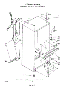 03 - Cabinet parts for Whirlpool Refrigerator ET14DC1MWR0 from AppliancePartsPros.com