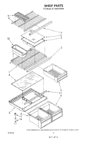 05 - Shelf parts for Whirlpool Refrigerator ET16AKXSW00 from AppliancePartsPros.com