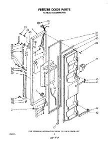 05 - Freezer Door parts for Whirlpool Refrigerator ED22MMXLWR1 from AppliancePartsPros.com
