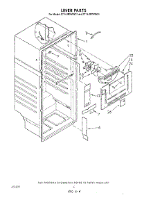 03 - Liner parts for Whirlpool Refrigerator ET14JMXWN01 from AppliancePartsPros.com