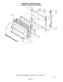 06 - Freezer Door parts for Whirlpool Refrigerator ET14JMXWN01 from AppliancePartsPros.com