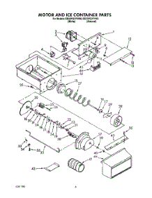 05 - Motor And Ice Container parts for Whirlpool Refrigerator ED22PQXYN00 from AppliancePartsPros.com