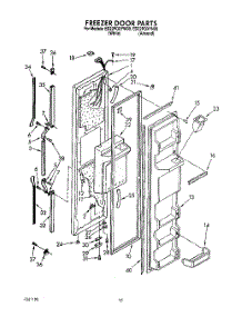 07 - Freezer Door parts for Whirlpool Refrigerator ED22PQXYN00 from AppliancePartsPros.com