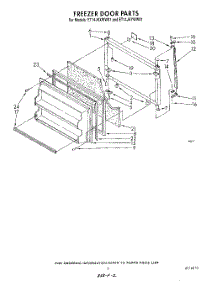 06 - Freezer Door parts for Whirlpool Refrigerator ET14JKXWN01 from AppliancePartsPros.com