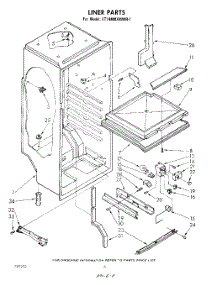 04 - Liner , Lit / Optional parts for Whirlpool Refrigerator ET14MNXMWR1 from AppliancePartsPros.com