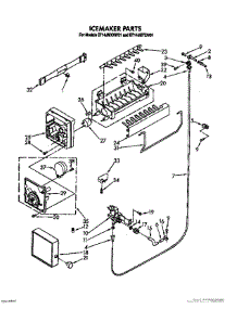 09 - Ice Maker, Lit / Optional parts for Whirlpool Refrigerator ET14JMXXN01 from AppliancePartsPros.com
