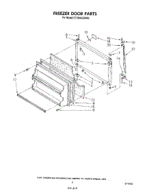 06 - Freezer Door parts for Whirlpool Refrigerator ET18HKXSW03 from AppliancePartsPros.com