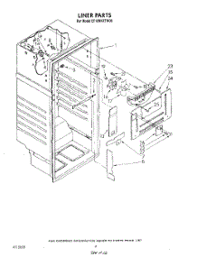 03 - Liner parts for Whirlpool Refrigerator ET18NKXTW00 from AppliancePartsPros.com