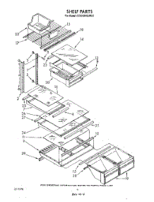 05 - Shelf parts for Whirlpool Refrigerator ET20GMXSW03 from AppliancePartsPros.com
