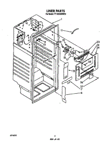 Liner parts for Whirlpool Refrigerator TT16CKXWW01 from AppliancePartsPros.com