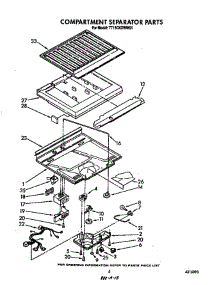 Compartment Separator parts for Whirlpool Refrigerator TT16CKXWW01 from AppliancePartsPros.com