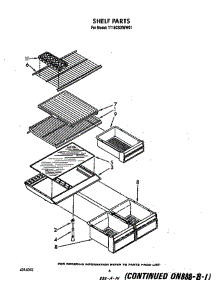 Shelf parts for Whirlpool Refrigerator TT16CKXWW01 from AppliancePartsPros.com