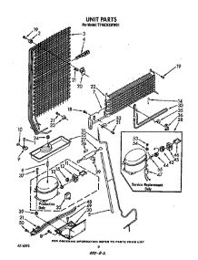 Unit parts for Whirlpool Refrigerator TT16CKXWW01 from AppliancePartsPros.com