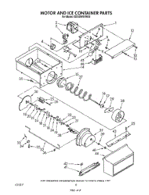 06 - Motor And Ice Container parts for Whirlpool Refrigerator ED25DWXVW00 from AppliancePartsPros.com