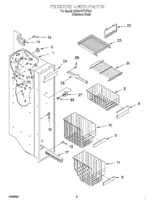 04 - Freezer Liner parts for Whirlpool Refrigerator 6GD27DFXFS01 from AppliancePartsPros.com