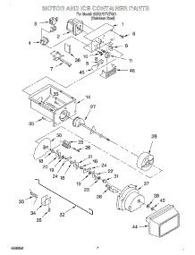05 - Motor And Ice Container parts for Whirlpool Refrigerator 6GD27DFXFS01 from AppliancePartsPros.com
