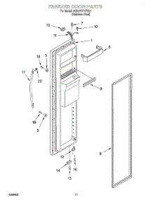 07 - Freezer Door parts for Whirlpool Refrigerator 6GD27DFXFS01 from AppliancePartsPros.com