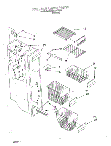 05 - Freezer Liner parts for Whirlpool Refrigerator 4KSRS27QFA03 from AppliancePartsPros.com