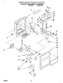 08 - Dispenser Front parts for Whirlpool Refrigerator 4YED25PWBN00 from AppliancePartsPros.com
