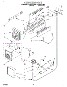 12 - Icemaker, Lit / Optional parts for Whirlpool Refrigerator 4YED25PWBN00 from AppliancePartsPros.com