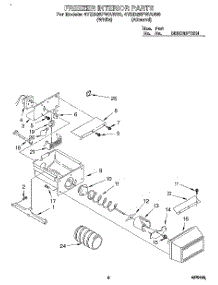 05 - Freezer Interior parts for Whirlpool Refrigerator 4YED25PWAW00 from AppliancePartsPros.com
