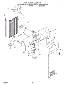 10 - Air Flow parts for Whirlpool Refrigerator 4YED25PWAW00 from AppliancePartsPros.com
