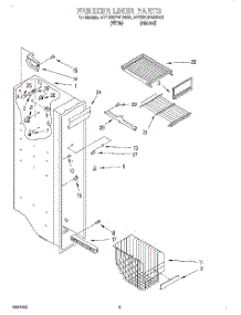 04 - Freezer Liner parts for Whirlpool Refrigerator 4YED25PWDN01 from AppliancePartsPros.com