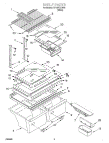 05 - Shelf, Optional parts for Whirlpool Refrigerator ST18PKXJW00 from AppliancePartsPros.com